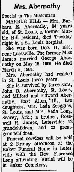 Abernathy, Barbara Elmira (nee James)