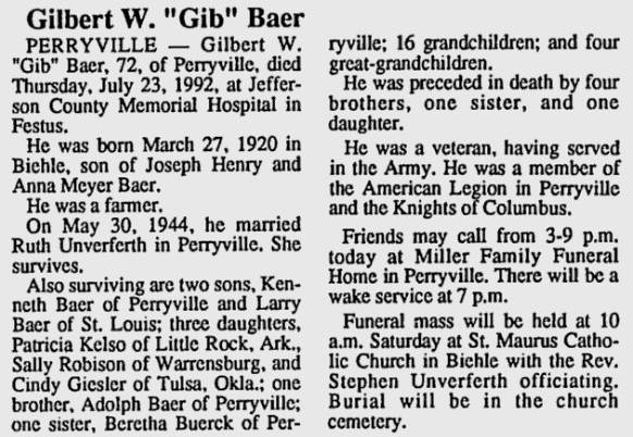 Baer, Gilbert W. "Gib"