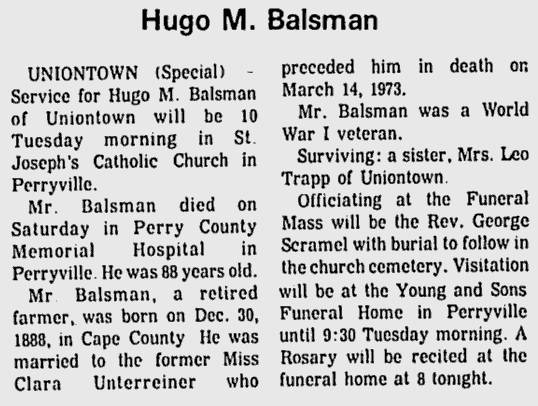 Balsman, Hugo M.