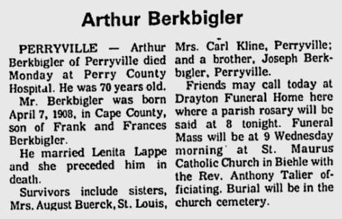 Berkbigler, Arthur C.