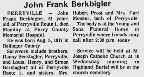 Berkbigler, John Frank