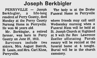 Berkbigler, Joseph Bernard