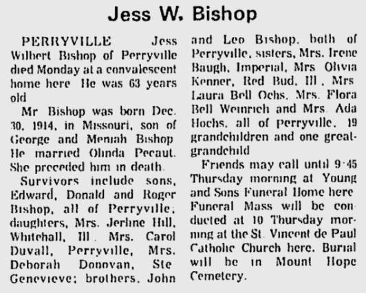 Bishop, Jess Wilbert