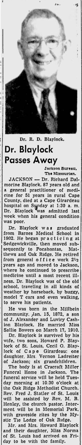 Blaylock, Richard Dalmerine, Dr.