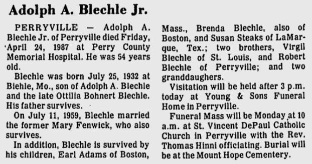 Blechle, Adolph August, Jr.