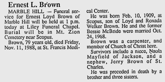 Brown, Ernest Loyd