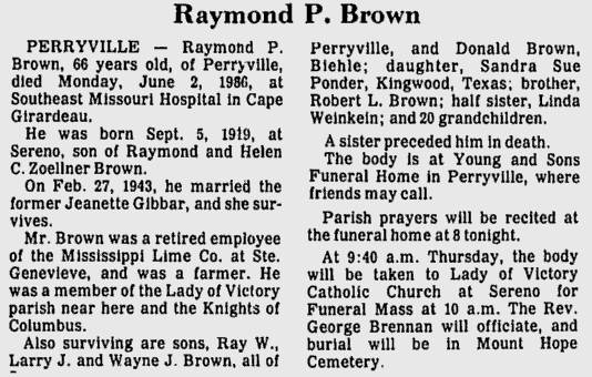 Brown, Raymond P.