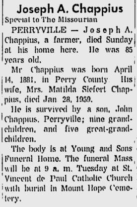 Chappius, Joseph A.