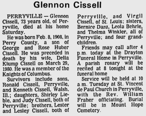 Cissell, Glennon Aloysius