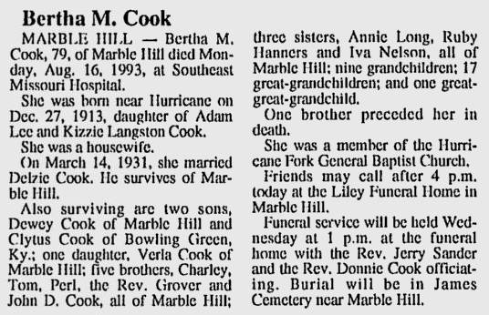 Cook, Bertha M. (nee Cook)