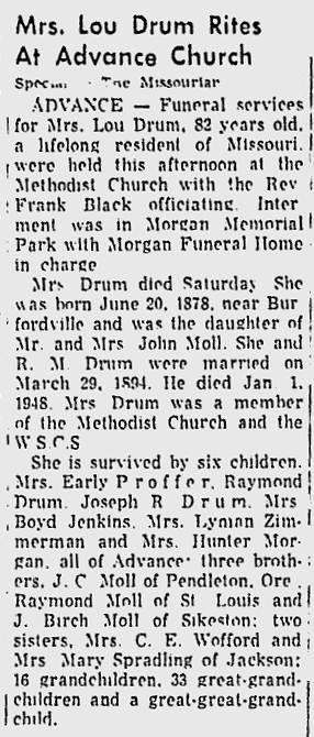 Drum, Laverne K. "Lou" (nee Moll)