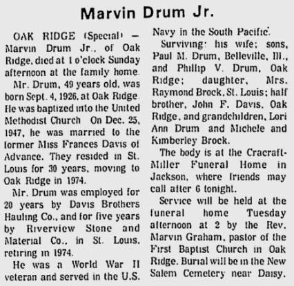 Drum, Marvin J., Jr.