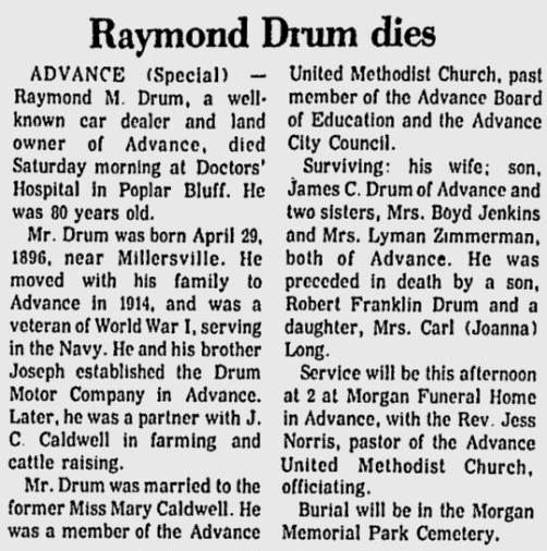 Drum, Raymond M.