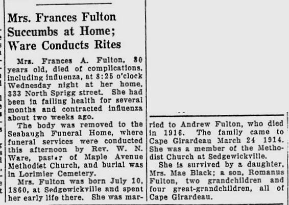 Fulton, Frances Ann (nee Watkins)