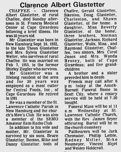 Glastetter, Clarence Albert