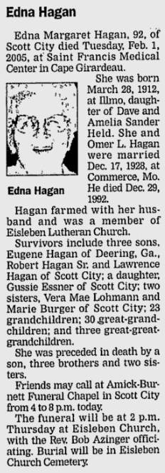 Hagan, Edna Margaret (nee Held)