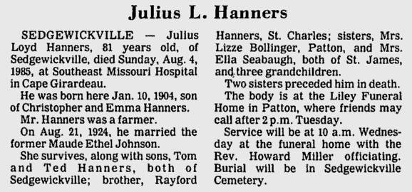 Hanners, Julius Loyd