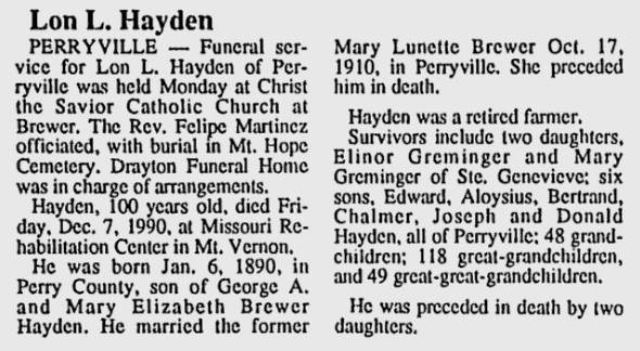 Hayden, Lon L.