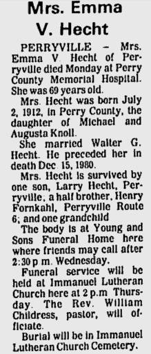 Hecht, Emma V. (nee Knoll)