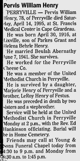 Henry, Pervis William