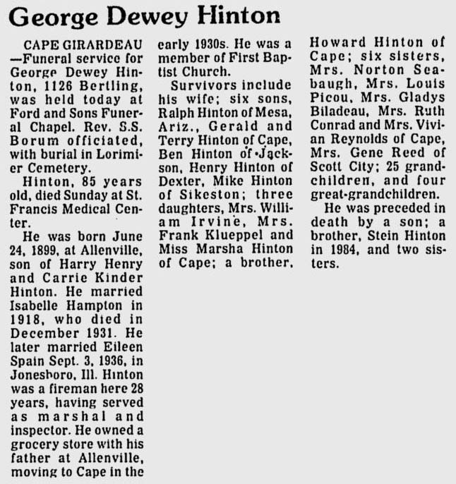 Hinton, George Dewey