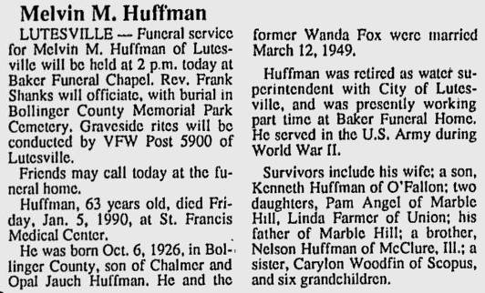 Huffman, Melvin M.