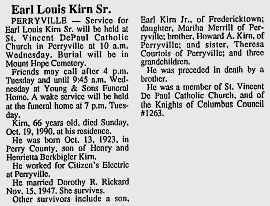 Kirn, Earl Louis, Sr.