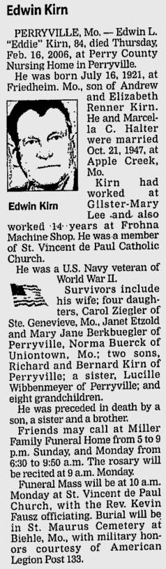 Kirn, Edwin "Eddie" L.