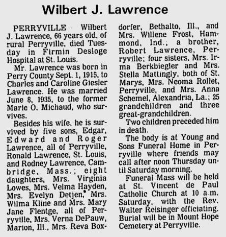 Lawrence, Wilbert J.