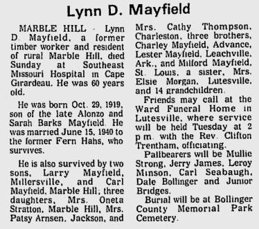 Mayfield, Lynn Darce