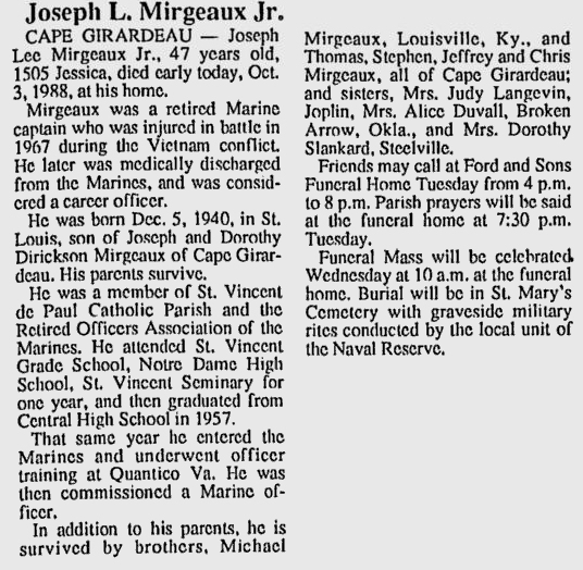 Mirgeaux, Joseph Lee, Jr.