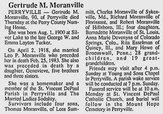 Moranville, Gertrude M. (nee Tucker)