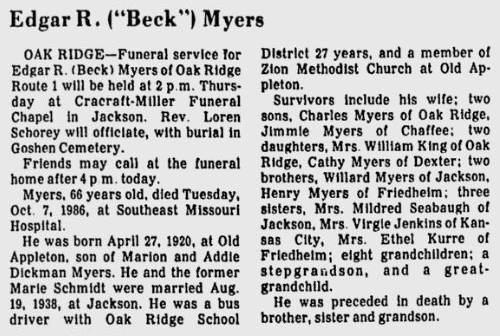 Myers, Edgar R. "Beck"