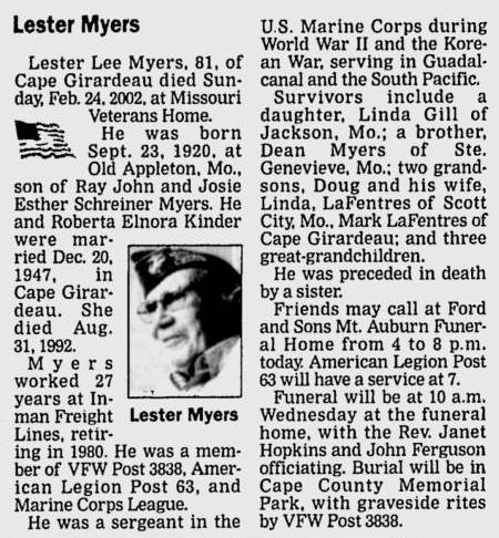 Myers, Lester Lee