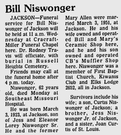 Niswonger, Bill