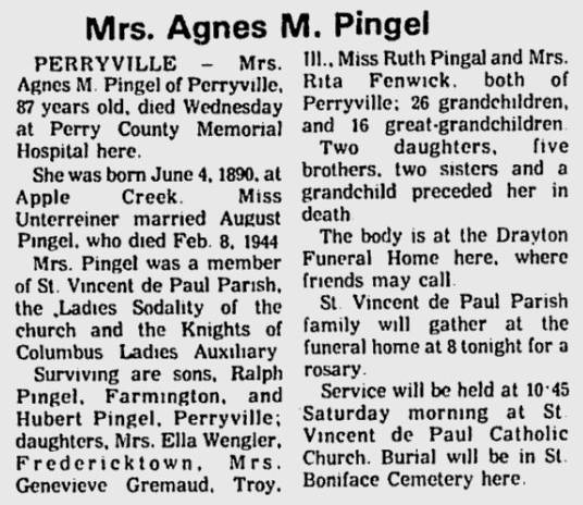 Pingel, Agnes M. (nee Unterreiner)