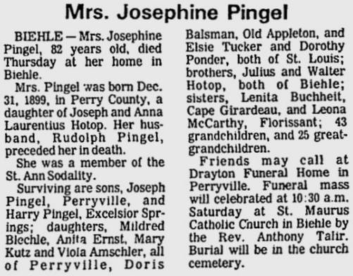 Pingel, Josephine Therese (nee Hotop)