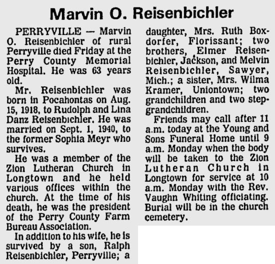 Reisenbichler, Marvin O.