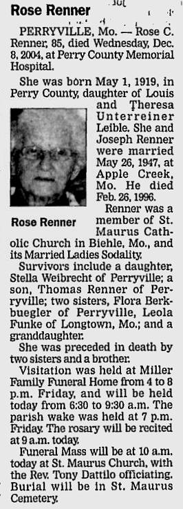 Renner, Rose C. (nee Leible)