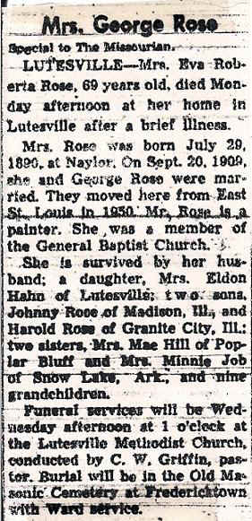 Rose, Eva Roberta (nee Beasley)