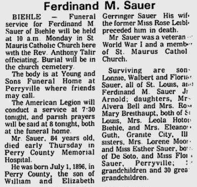 Sauer, Ferdinand Marcus, Sr.