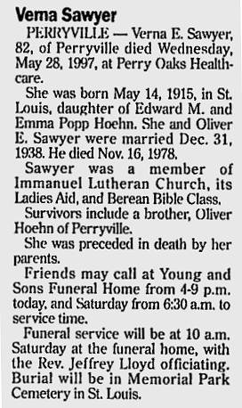 Sawyer, Verna E. (nee Hoehn)