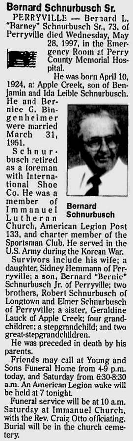 Schnurbusch, Bernard L., Sr.