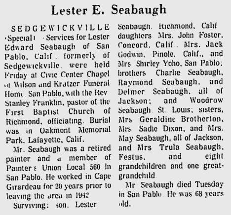 Seabaugh, Lester Edward