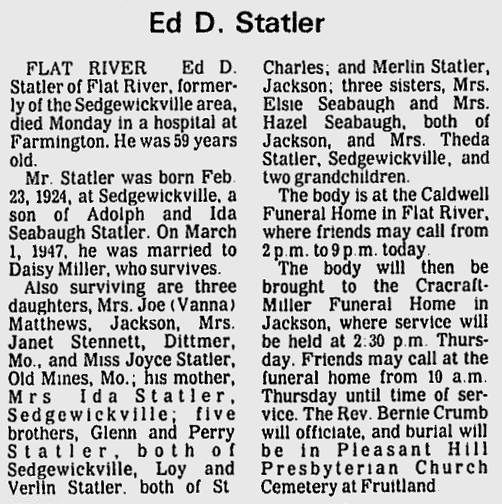 Statler, Edward D.