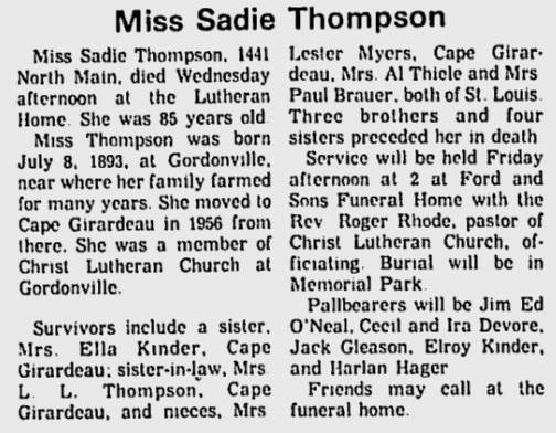 Thompson, Sadie