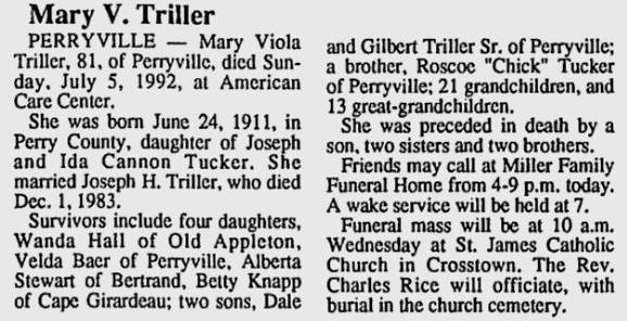 Triller, Mary Viola (nee Tucker)