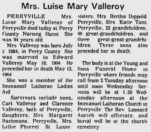 Valleroy, Louise Mary (nee Vilhardt)